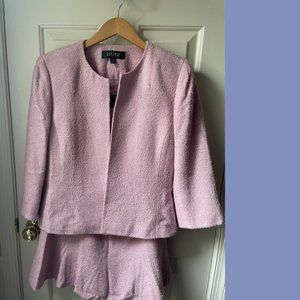Kasper Powder Pink Boucle 3-Piece Suit